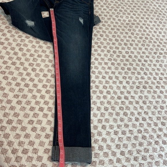 Hudson Bacara Crop Straight Cuffed Jeans Size 25 Extra Dark Whisker Wash - Picture 15 of 17